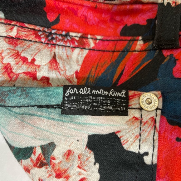 🌹🌹7 For All Mankind Mid-Rise Skinny Jeans in Victorian Garden 🌹🌹 - Picture 4 of 6